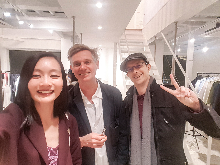 Selfie with curator Andreas Spiegl at PREFACE: Image Politics in Fashion and Arts for Amazon Fashion Week Tokyo 2017.