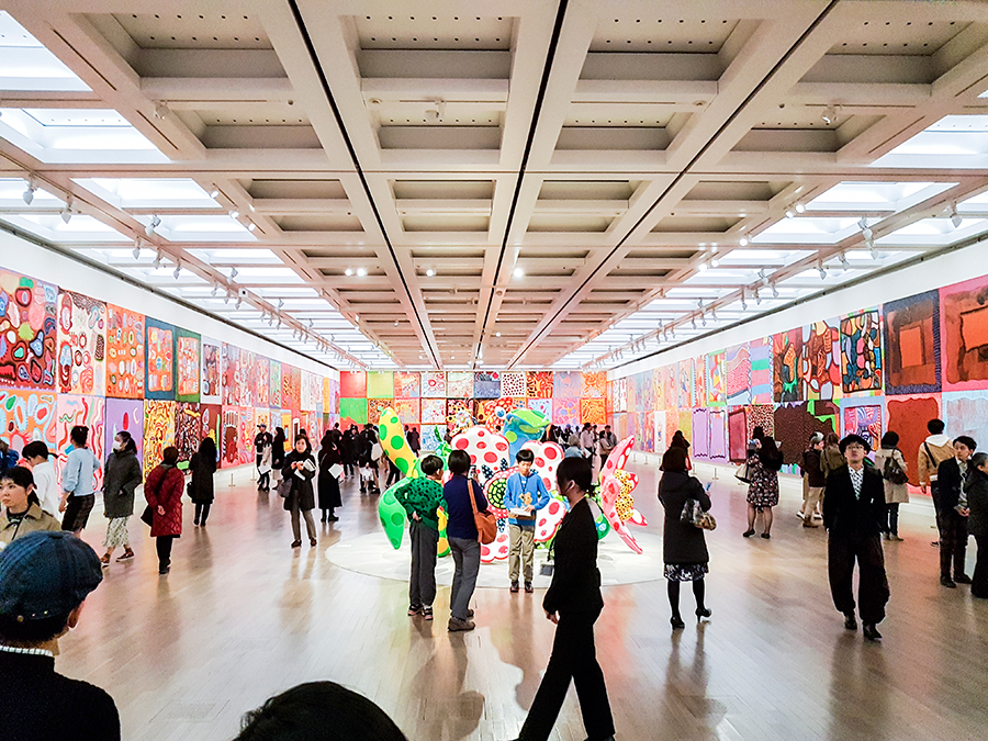 Yayoi Kusama My Eternal Soul exhibit at Tokyo Art Center.