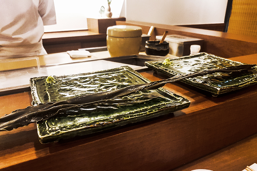 Konbu seaweed in Makoto Sushi.