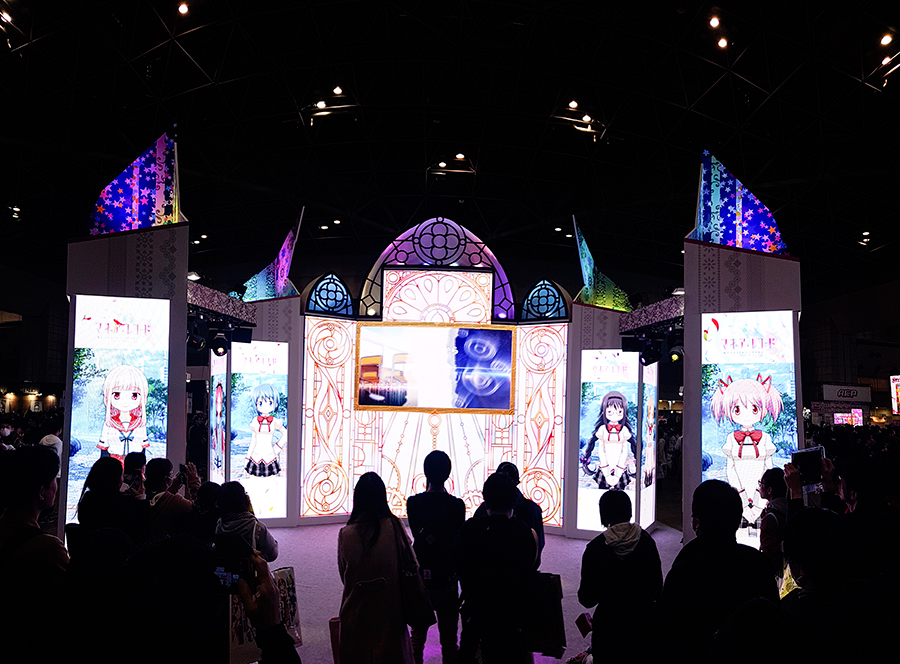 Puella Magi Madoka Magica screens at Anime Japan Expo 2017, Big Sight Tokyo.