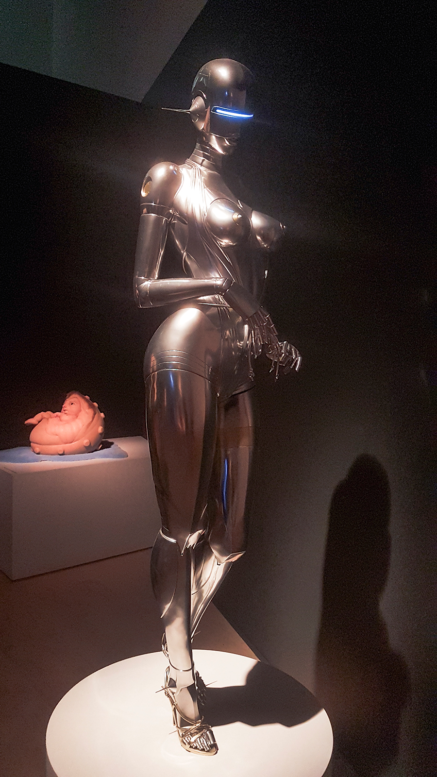 Sexy Robot by Hajime Sorayama at the The Universe and Art: An Artistic Voyage Through Space exhibition, ArtScience Museum Singapore.
