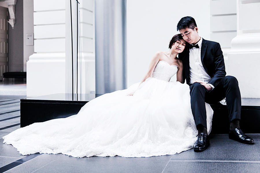 National Gallery Prewedding photoshoot for RJ & JR, Singapore.