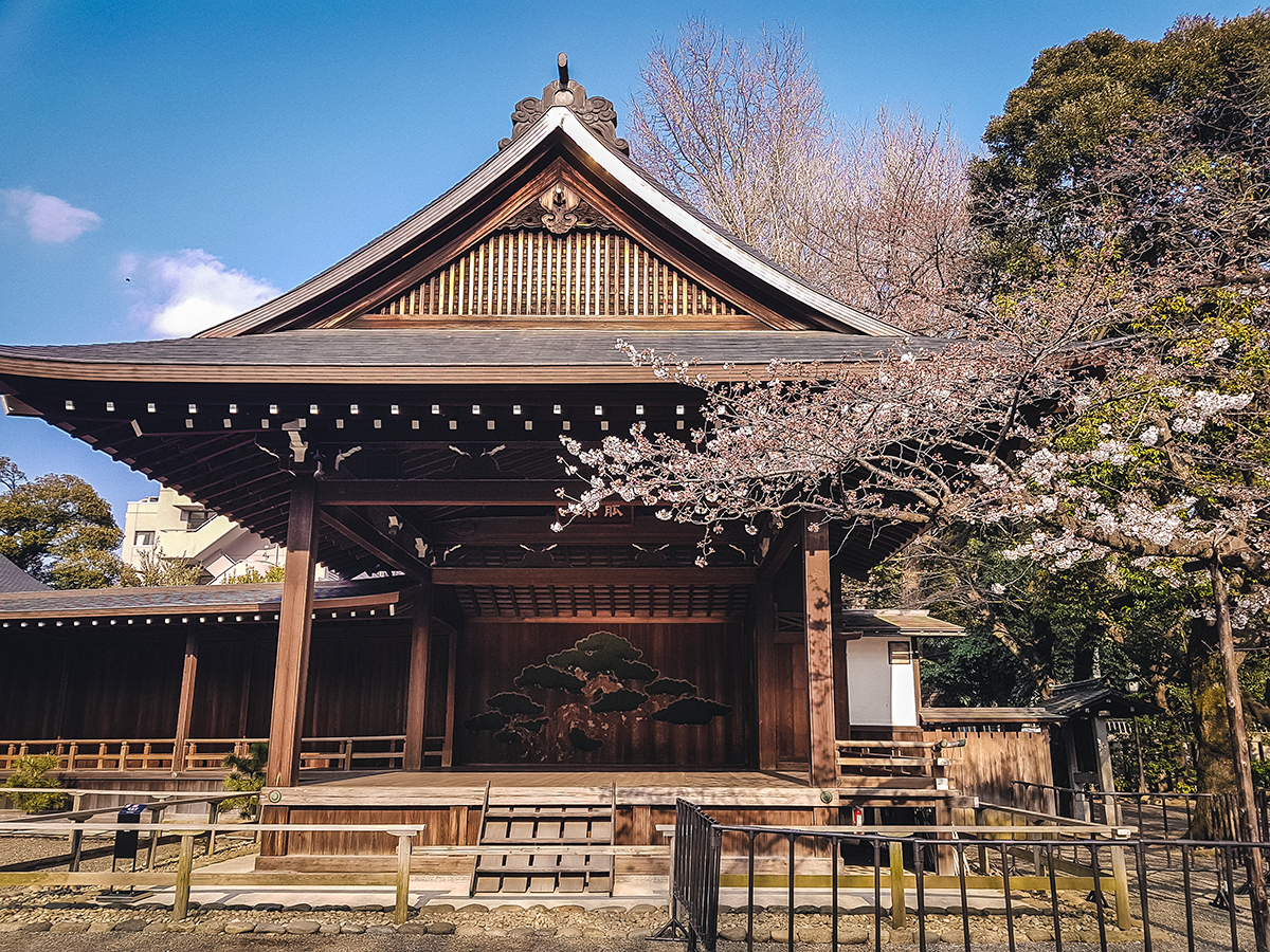 Yasukuni Shrine in Spring: Cherry Blossom Season.