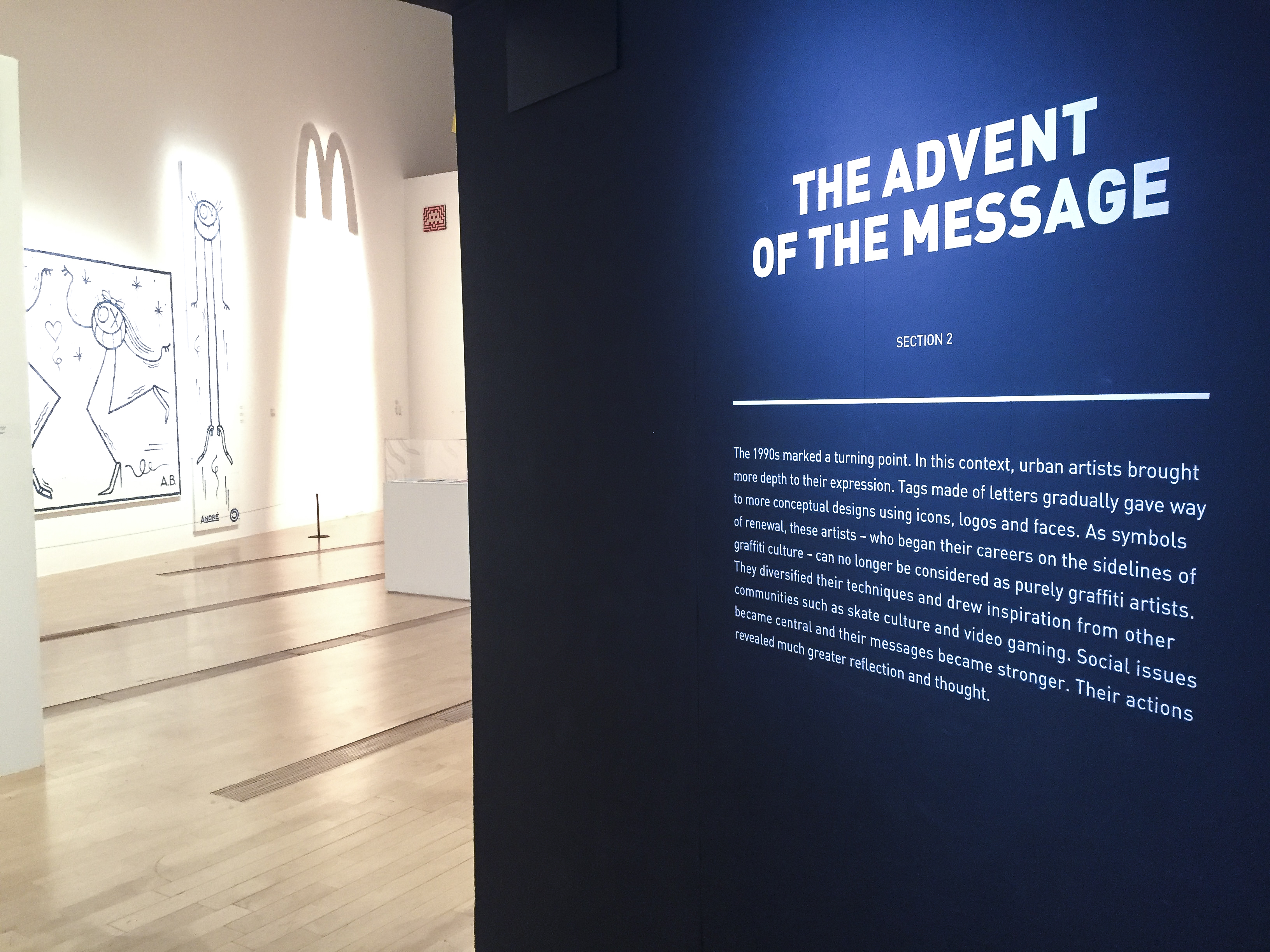 The Advent of the Message at Art From the Streets exhibition at the ArtScience Museum, Singapore.