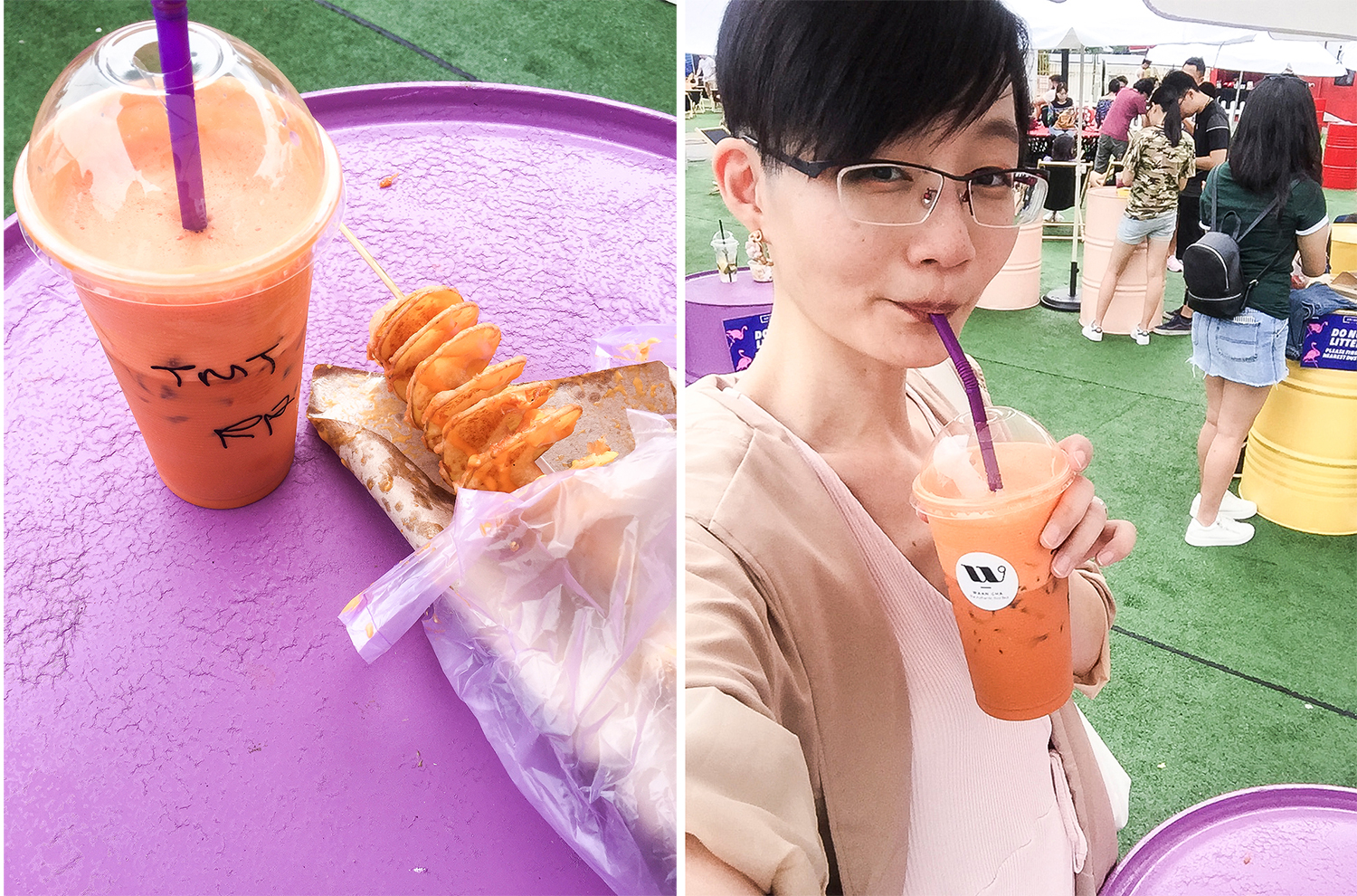 Thai iced milk tea at Artbox Singapore 2018.