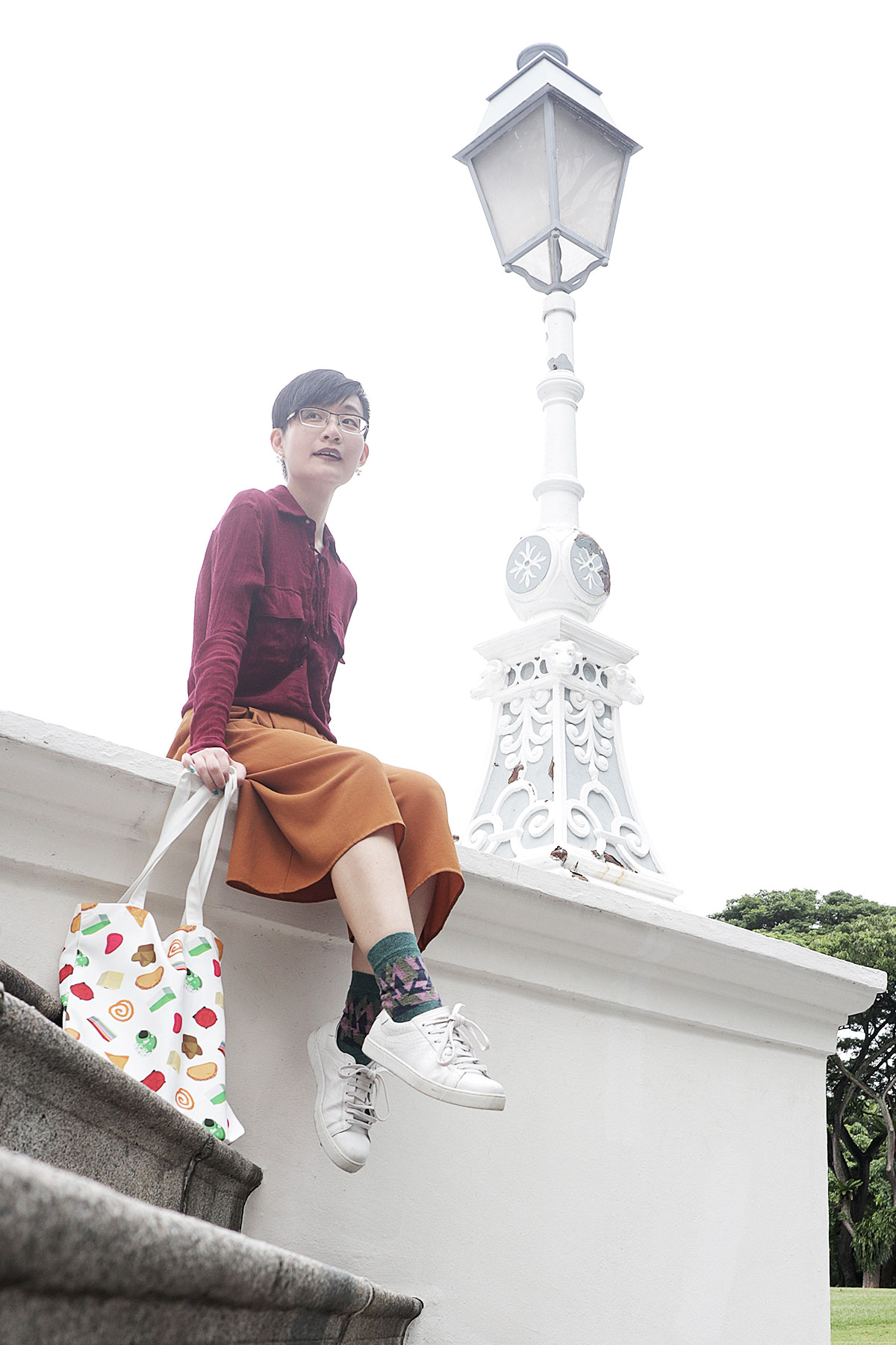 OOTD: Pomelo Fashion blouse, Mango pants, OWNDAYS glasses, Paper Planes sneakers.