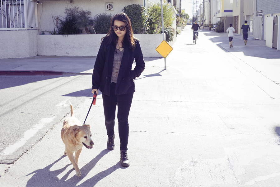 Deb walking Annabel.
