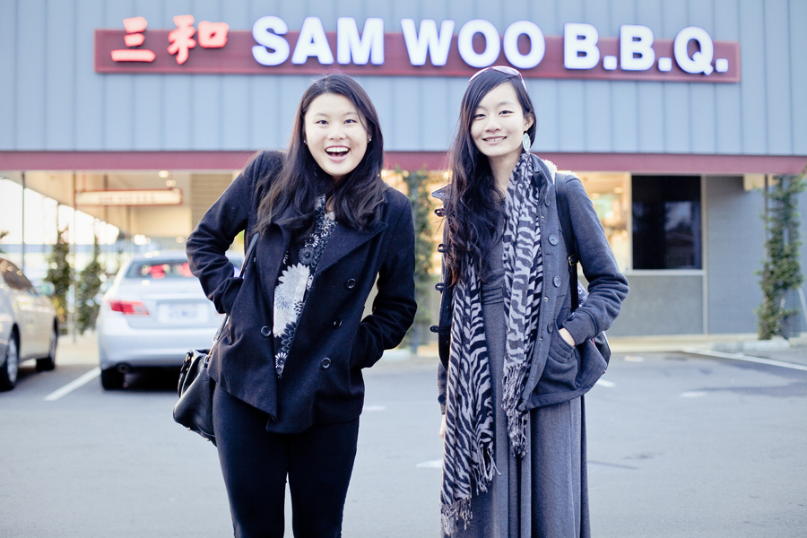 In front of Sam Woo BBQ in San Gabriel.